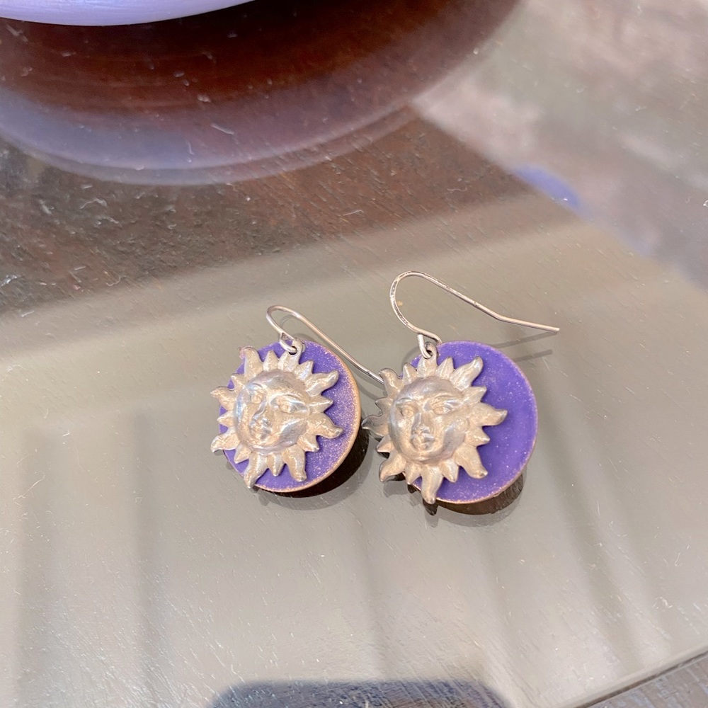 Silvery Sun Earrings